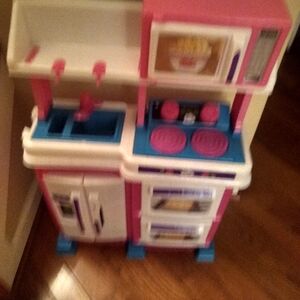 Pink and Blue Toy Kitchen Set